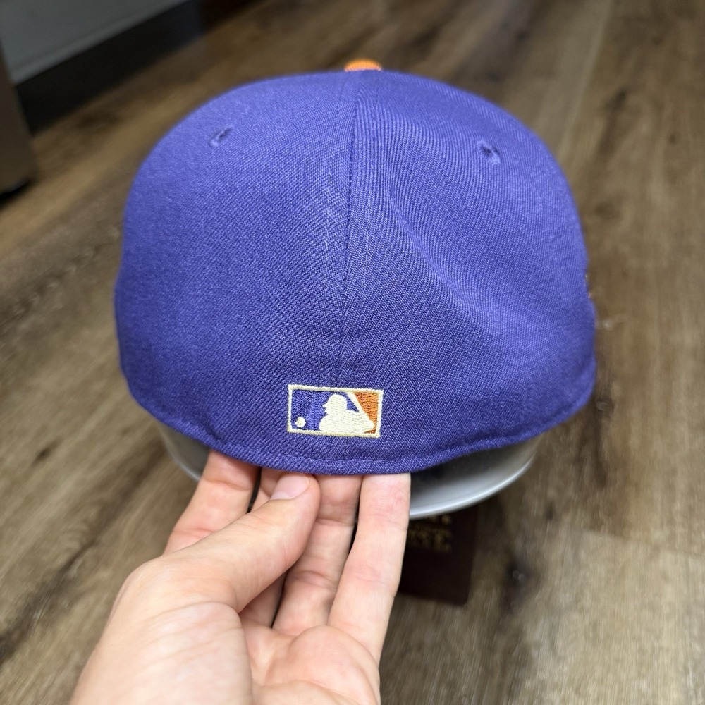 Hat Club Los Angeles Dogers New Era Cap 7 3/4 Purple‎ Orange 40th Side Patch - Picture 5 of 7